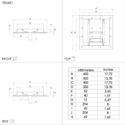 PADROGIANO-Z plafoniera quadrata LED RGB dimmerabile 26W Eglo dimensione