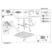 PADROGIANO-Z plafoniera quadrata LED RGB dimmerabile 26W Eglo istruzioni