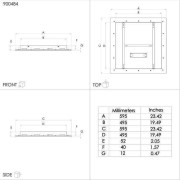 PADROGIANO-Z plafoniera quadrata Smart LED RGB dimmerabile Eglo dimensioni