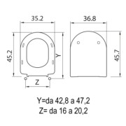 Copriwater WC Luna 2 Termoindurente Bianco misura