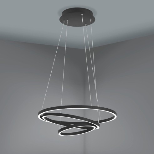 Eglo connect.z Lobinero-Z lampadario LED nero, 6000 lm