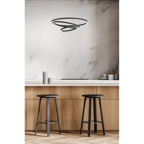 Eglo connect.z Lobinero-Z lampadario LED nero, 6000 lm