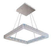 Lampada a sospensione Soledad LED in metacrilato bianco 55x55cm Novecento lampadari