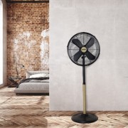 Ventilatore a piantana Ø 40cm metallo effetto legno Zephir PL41E
