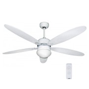Ventilatore da soffitto 130cm 5 pale con luce e telecomando Zephir ZFR9111B