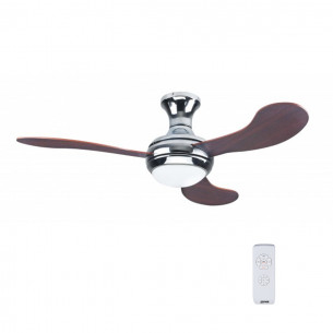 Ventilatore da soffitto 132cm 3 pale con luce e telecomando Zephir ZFR3132M