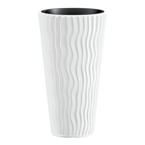 Sandy Slim vaso alto con inserto polipropilene Prospereplast bianco
