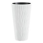 Sandy Slim vaso alto con inserto polipropilene Prospereplast bianco