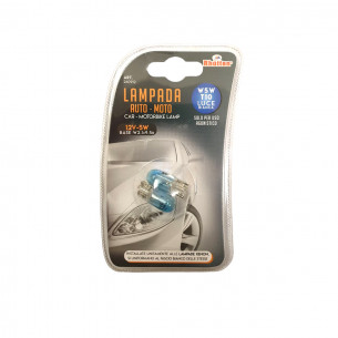 Lampadina alogena W5W T10 12V 5W luce bianca set 2 lampade Rhutten