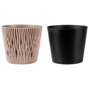 Sandy portavaso da interno per piante e fiori con inserto Properplast mocca