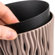 Sandy portavaso da interno per piante e fiori con inserto Properplast mocca