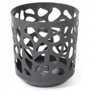 Duet portavaso da interno con inserto per piante e fiori antracite-crema Lamela 2