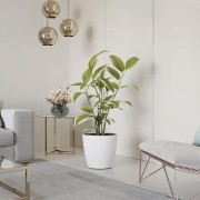 Portavaso da interno per piante e fiori Sanremo bianco lucido Artevasi