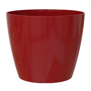 Portavaso da interno per piante e fiori Sanremo rosso scuro lucido Artevasi