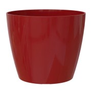 Portavaso da interno per piante e fiori Sanremo rosso scuro lucido Artevasi