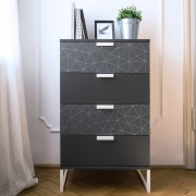 Pellicola adesiva per mobili Antracite opaco D-c-fix ambientata