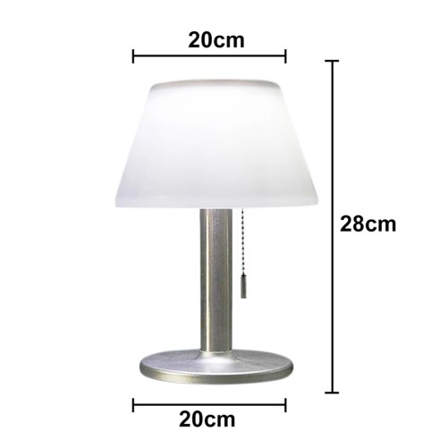 Lampada da tavolo LED solare con interruttore Domus Light