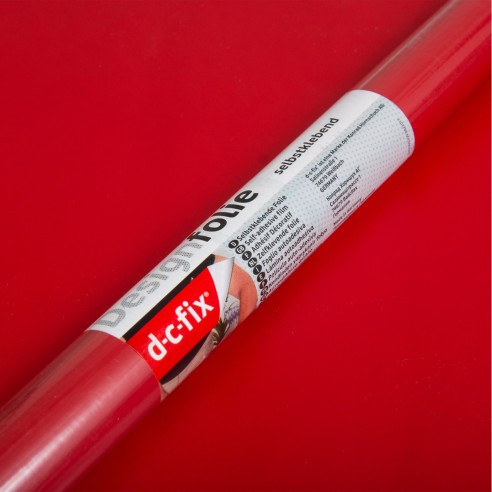 Pellicola adesiva per mobili rosso opaco D-c-fix