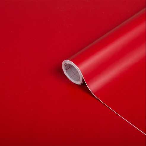 Pellicola adesiva per mobili rosso opaco D-c-fix