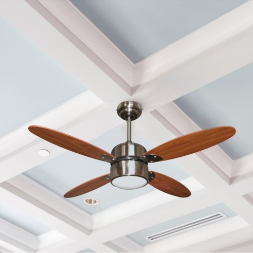 Ventilatore da soffitto 107cm 4 pale con luce Zephir ZFR4107M