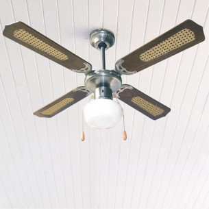 Ventilatore da soffitto 107cm 4 pale con luce Zephir ZFS9107M