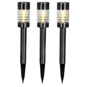 Lampada da giardino solare LED set 3 pezzi nero Progarden