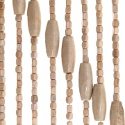 Tenda Legno fantasia rombo 66 fili L100xH220cm naturale Verdelook