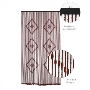 Tenda Legno fantasia rombo marrone Verdelook 2