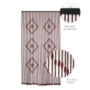 Tenda Legno fantasia rombo marrone Verdelook