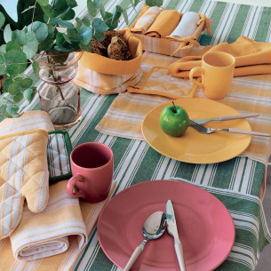 Piatto fondo 22 cm gres porcellanato giallo Natural Love 2