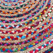 Tappeto rotondo Juta Ø 110 cm Sobel J410 multicolor  dettaglio