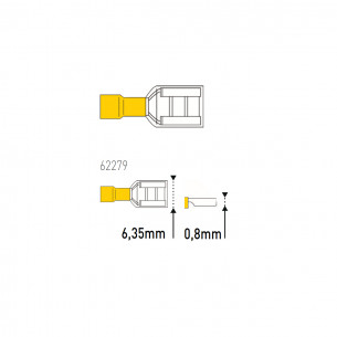 Capicorda maschio set 10 pz giallo 4-6 mm2 Electraline 62279