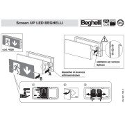 Schermo UP LED e adesivi per segnaletica DX SX BS UP Beghelli 4326F
