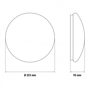 Plafoniera anti black out LED 18W 4000K Full Moon Beghelli 75347 2