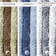 Tenda per porta in ciniglia 23 fili L100xH220cm bicolore bianco grigio