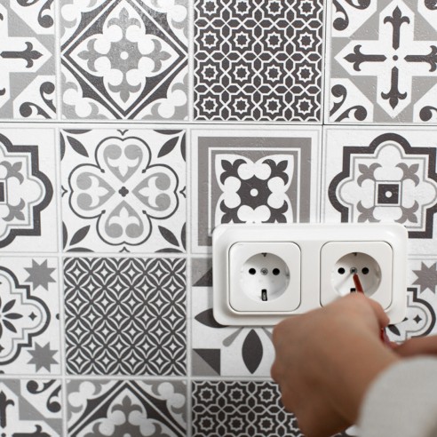 Pannelli adesivi per pareti Oriental Style 30,5x30,5cm Wall d-c-fix applicazione