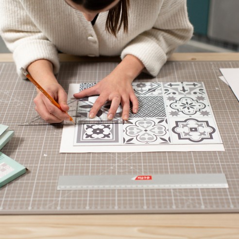 Pannelli adesivi per pareti Oriental Style 30,5x30,5cm Wall d-c-fix applicazione