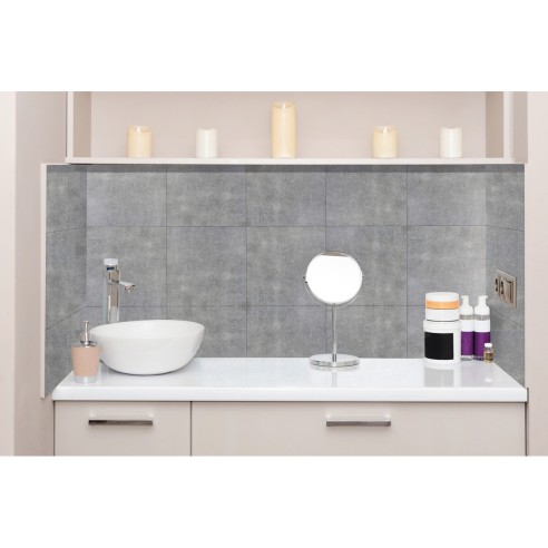 Pannelli adesivi per pareti Solid Concrete 30,5x30,5cm Wall Tiles d-c-fix ambientata