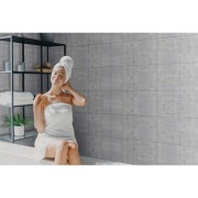 Pannelli adesivi per pareti Solid Concrete 30,5x30,5cm Wall Tiles d-c-fix ambientata