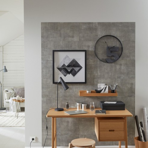 Pannelli adesivi per pareti Solid Concrete 30,5x30,5cm Wall Tiles d-c-fix ambientata