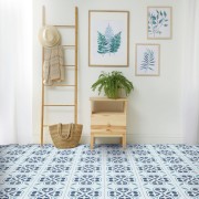 Piastrelle adesive per pavimenti Oriental Flower Floor Tiles d-c-fix ambientate