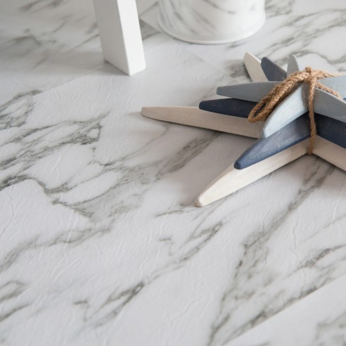 Piastrelle adesive per pavimenti Marble Floor Tiles d-c-fix ambientate
