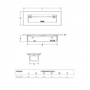 Apparecchio illuminazione emergenza Linea 506 lampada 4612F EM506 LED SE1H Beghelli 2