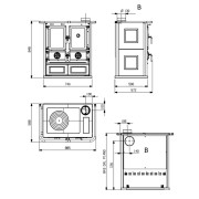 Cucina a legna Rosetta 5.0 Maiolica Tortora La Nordica