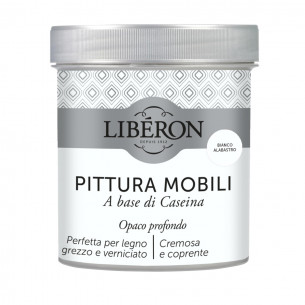 Pittura per mobili base caseina opaco profondo Liberon Bianco Alabastro