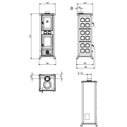 Stufa a legna Gemma Forno Pietra La nordica misura