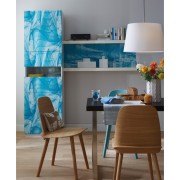 Pellicola adesiva per mobili Murano blue 45cmx1,5m D-c-fix ambientata