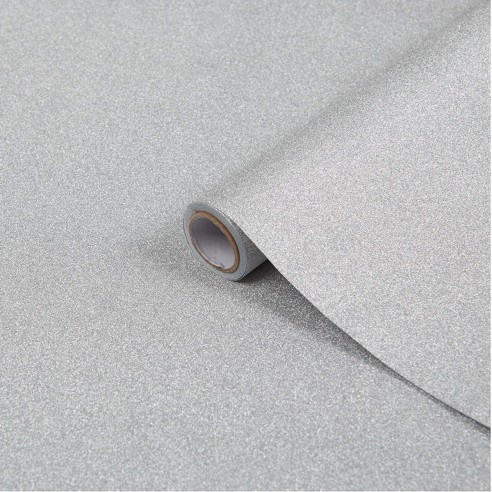 Pellicola adesiva per mobili Glitter silver D-c-fix