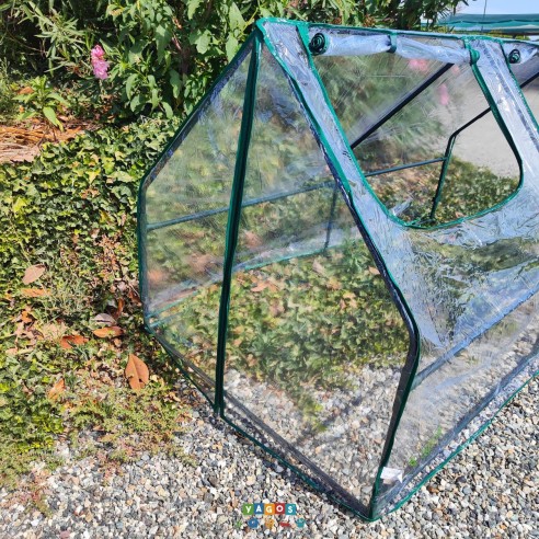 Mini serra da balcone con 2 finestre avvolgibili L180xP92xH92 cm Kepos Garden dettaglio
