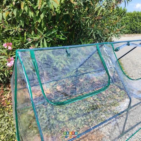 Mini serra da balcone con 2 finestre avvolgibili L180xP92xH92 cm Kepos Garden dettaglio